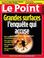 Le Point «&nbsp;La face cachée des grandes surfaces&nbsp;» Numéro 1957 - 18 mars 2010 - Couverture