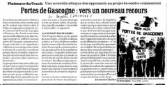 La Dépêche.fr - 29/10/2009 - Portes de Gascogne : vers un nouveau recours